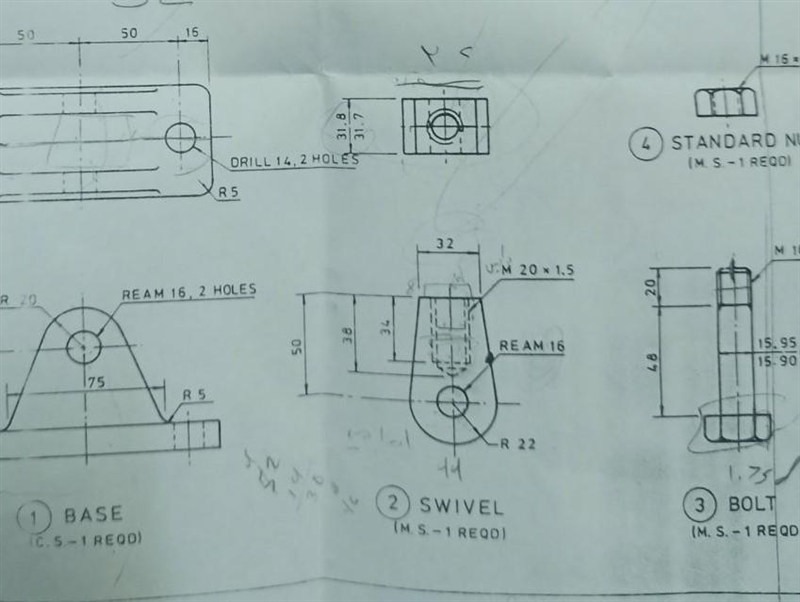 ​please how to drawing mechanical drawing after connecting the all parts thanks-example-1