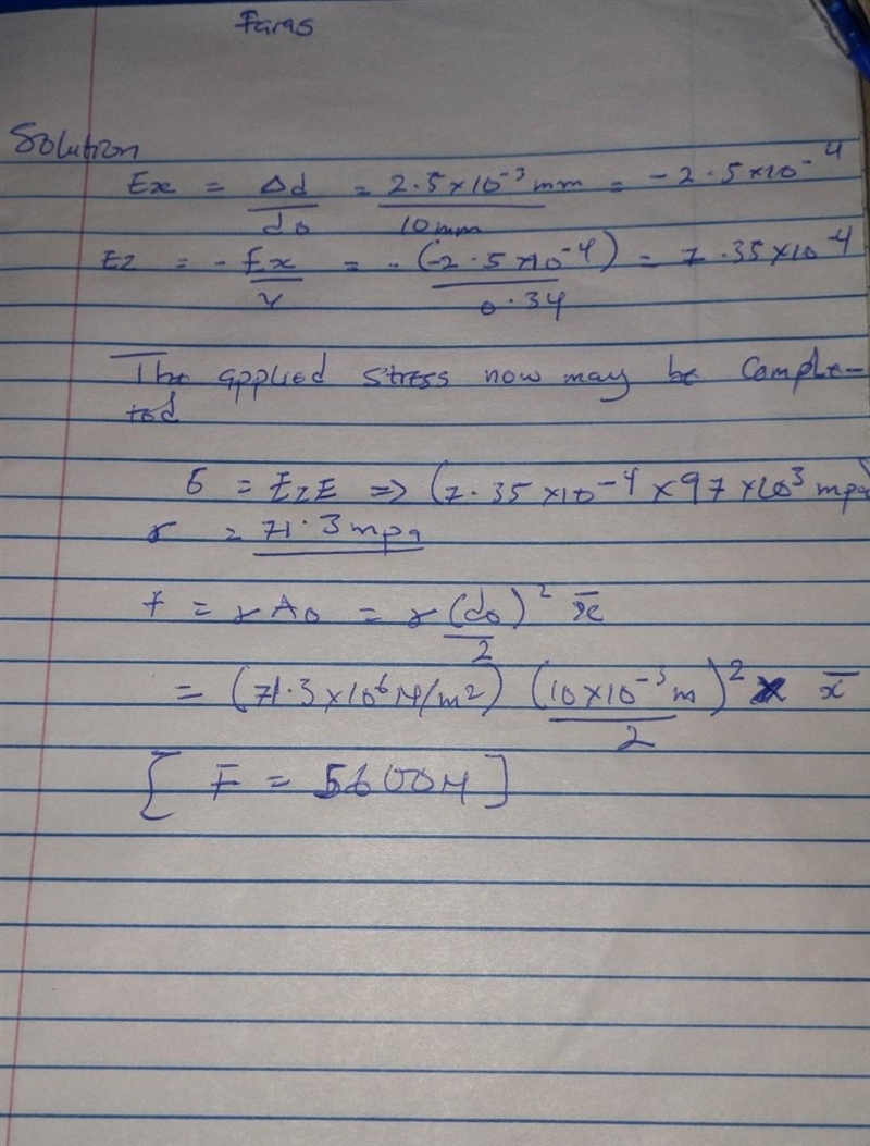 a tensile stress is to be applied along the long axis of a cylindrical brass rod that-example-1