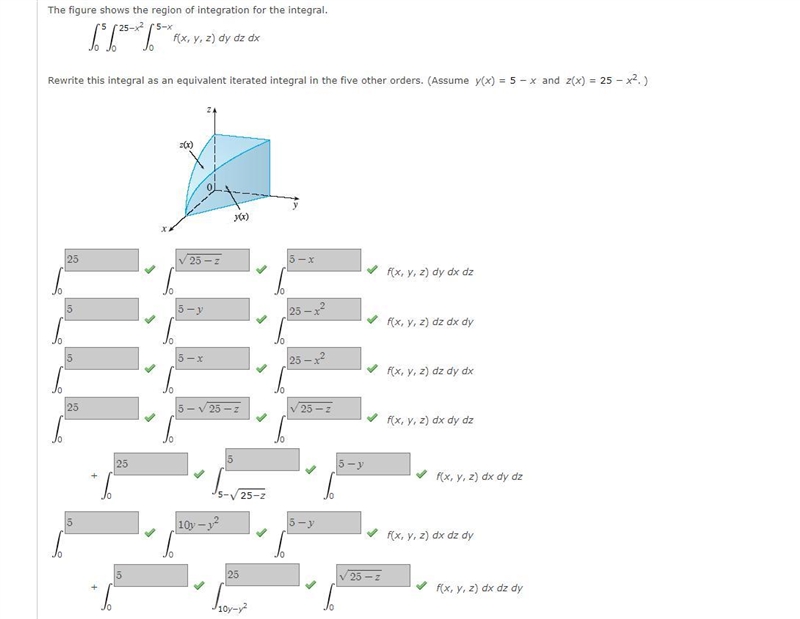 The figure shows the region of integration for the integral. Rewrite this integral-example-1