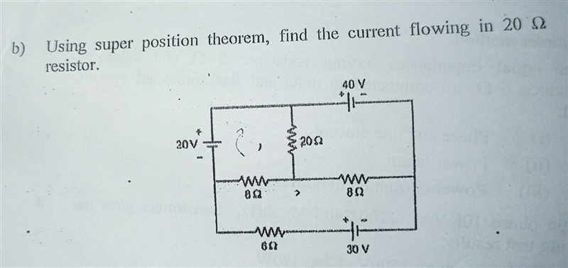 Solve using superposition theorem.​-example-1