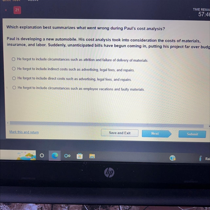 Which option correctly explains the outcome of the following scenario? An engineer-example-1