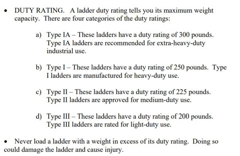 A 250-pound person would use a Type 1 ladder even if he were carrying a load with-example-1