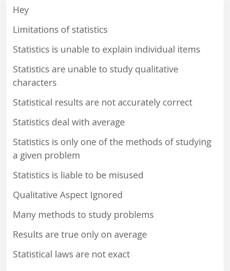 What are the limitations of statistics​-example-1