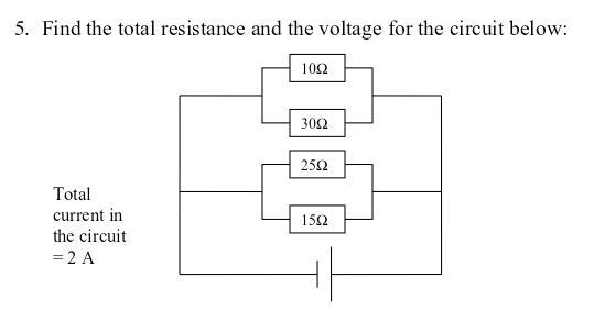 How do I find the total resistance and the voltage for a circuit?-example-1