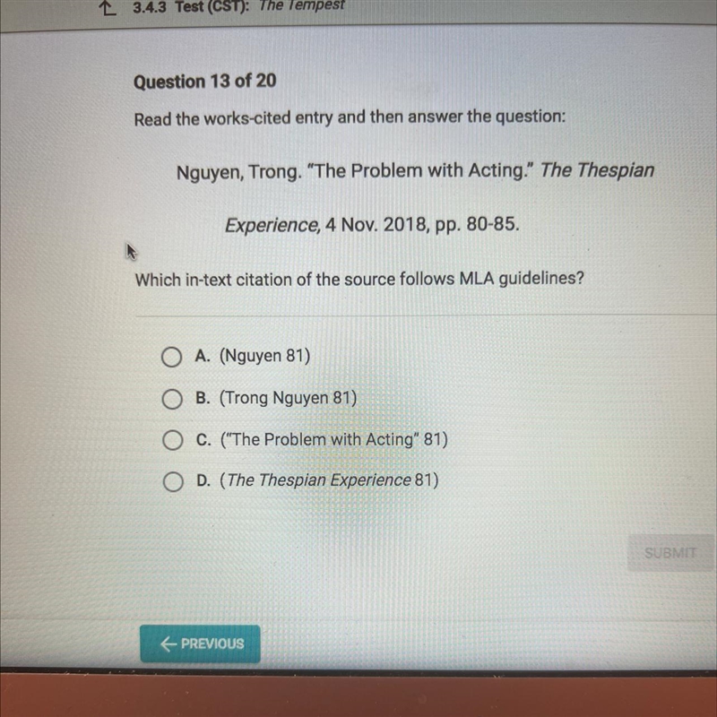 Read the work-cited entry and then answer the questions:-example-1