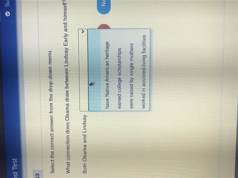 Select the correct answer from the drop-down menu. What connection does Obama draw-example-1