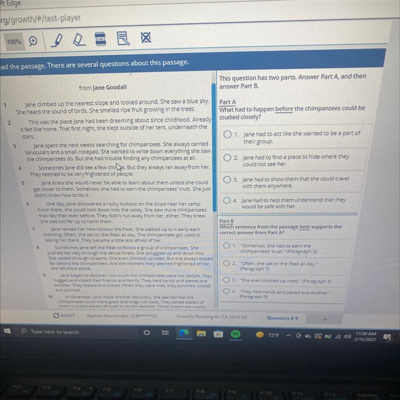 This question has two parts. Answer Part A, and then answer Part B. Part A What had-example-1