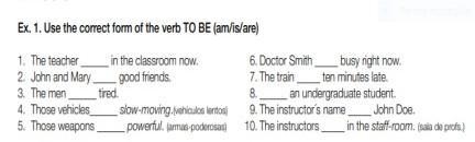 Use the correct form of the verb TO BE (am/is/are) please help​-example-1