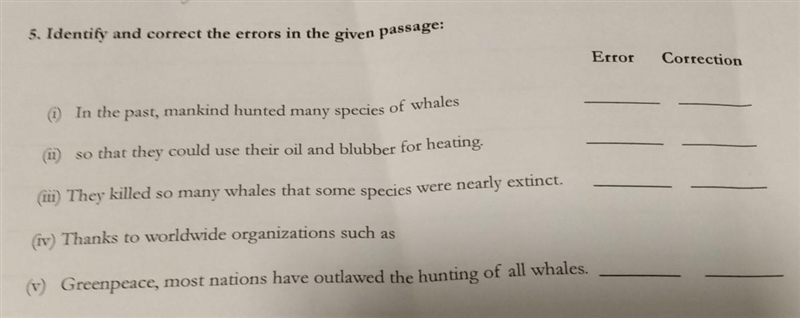 5. Identify and correct the errors in the given passage:​-example-1