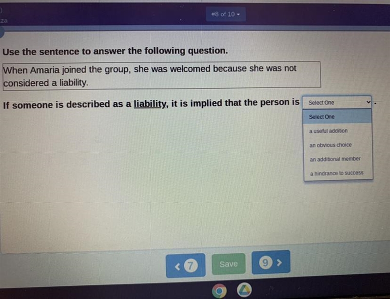 Use the sentence to answer the following question. When Amaria joined the group, she-example-1