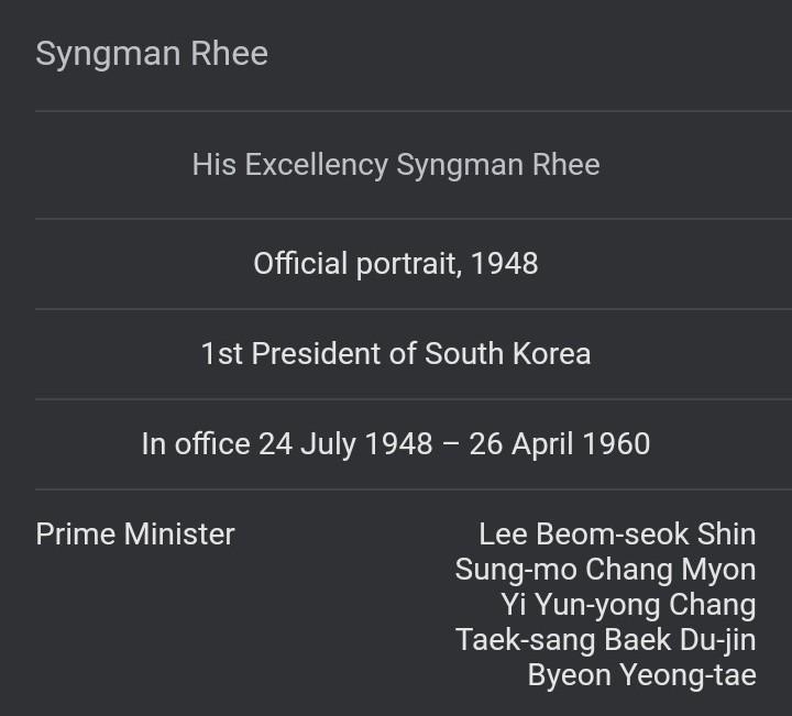 Who is the first president in South Korea??​-example-1