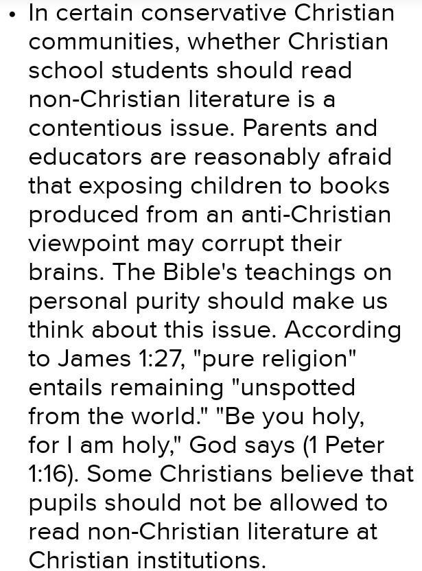 Write a response to the argument in today's lesson about Christians studying fiction-example-1