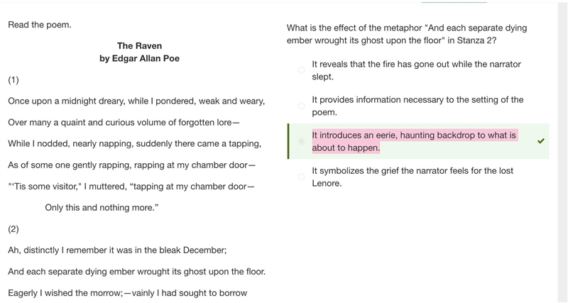 L What is the effect of the metaphor "And each separate dying ember wrought its-example-1