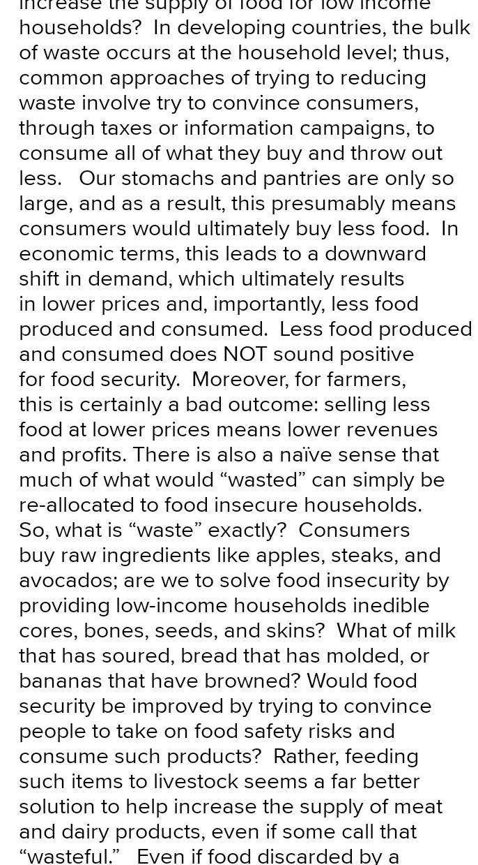 Make a 100 word argumentative essay (body paragraph) of waste food to debate-example-3