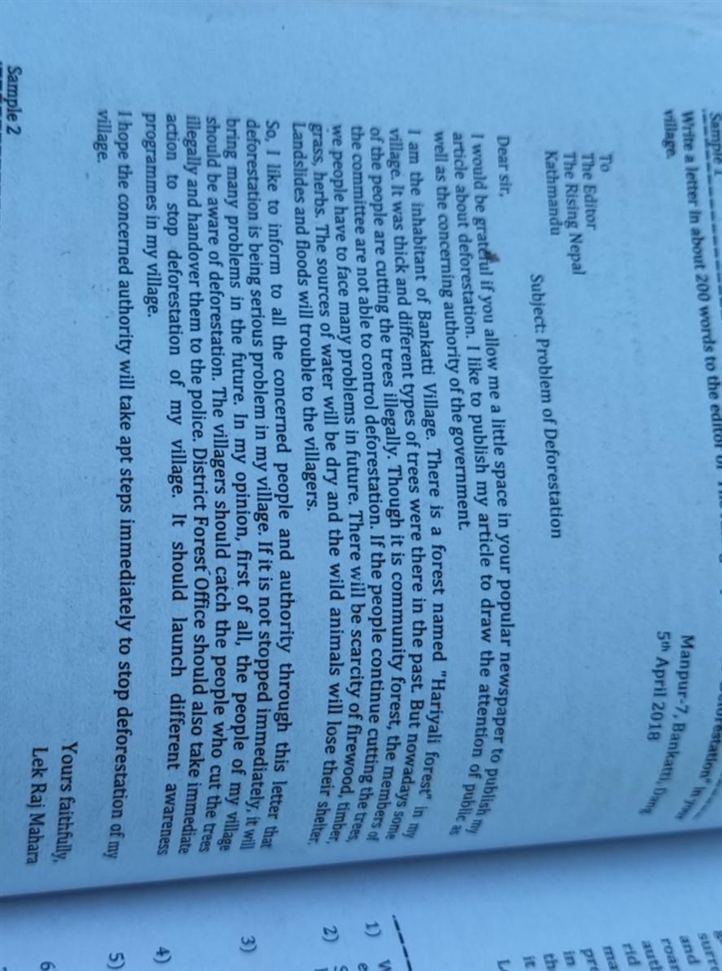 Write a letter to the editor of a local newspaper complaining about the massive deforestation-example-1