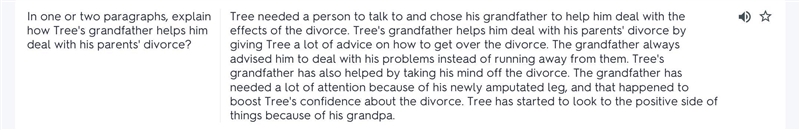 1. What does grandpa tell Larry will help him get over his parents' divorce?-example-1