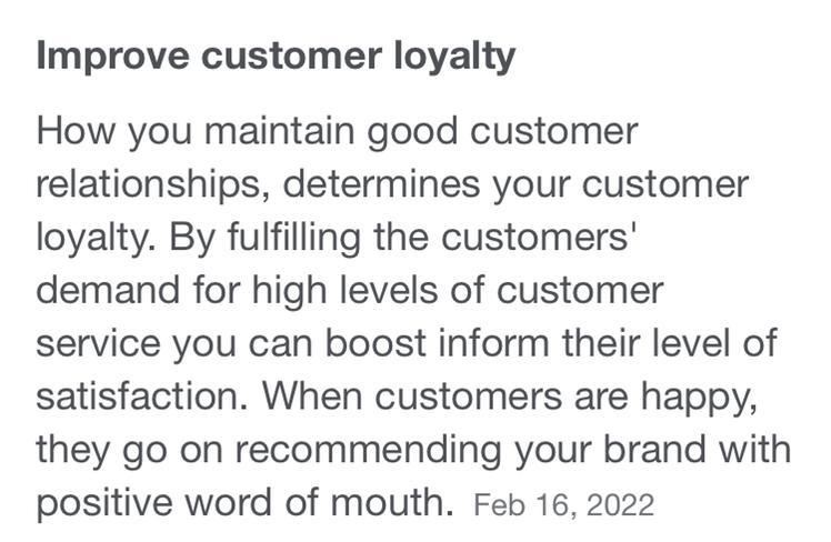 What is the aim of having good relationship with customers​-example-1