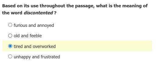 What is the meaning of the word discontented ?-example-1