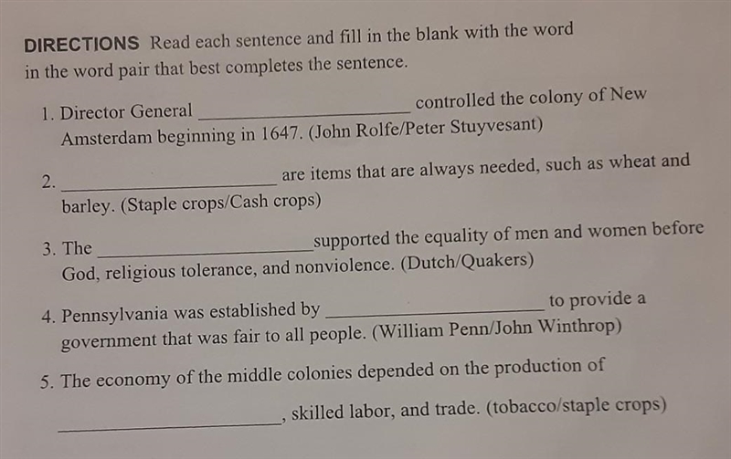 DIRECTIONS Read each sentence and fill in the blank with the word in the word pair-example-1