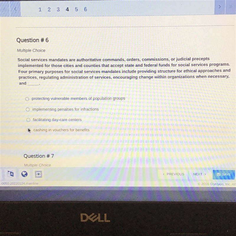 Question # 6 Multiple Choice Social services mandates are authoritative commands, orders-example-1