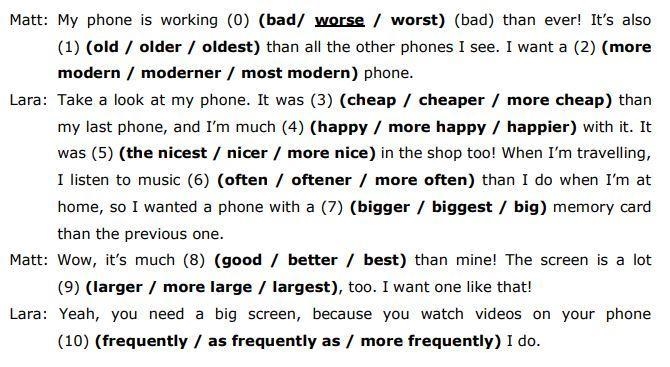 Grammar. Choose the correct word in brackets.-example-1