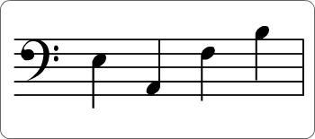 Music Appreciation: Which answer correctly names the pitches on the staff in order-example-1