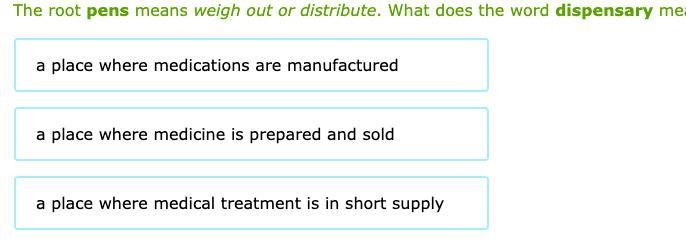 What does the word dispensary mean?-example-1