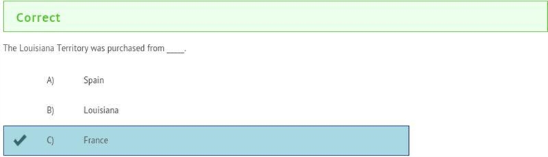 The Louisiana Territory was purchased from ________. France-example-1