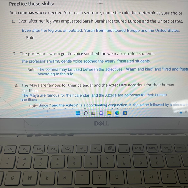 I need help with number 1 only the (Rule)-example-1