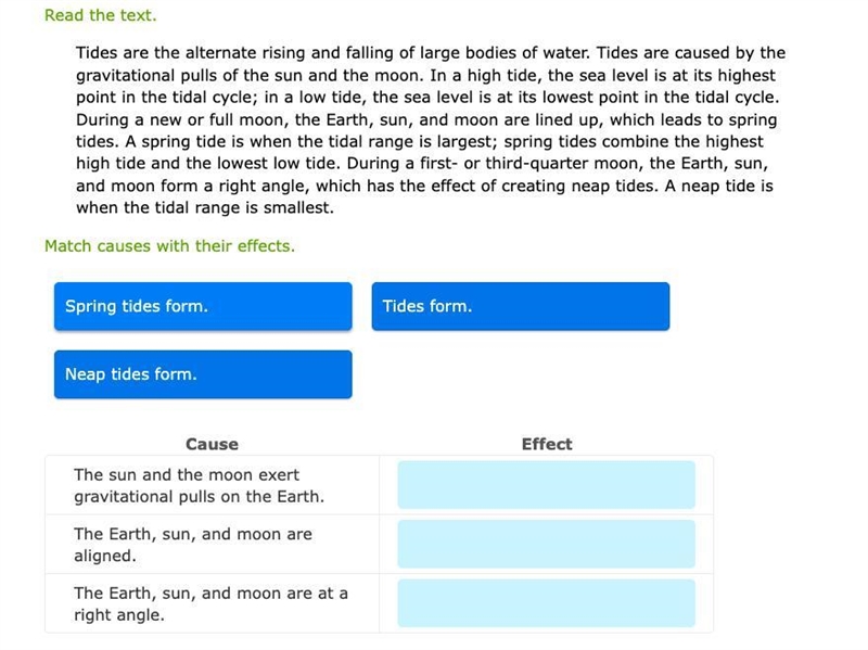 Match causes with effects-example-1