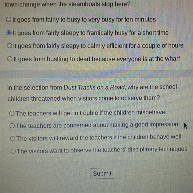 In the selection from Dust Tracks on a Road, why are the school- children threatened-example-1