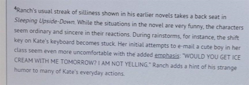 HELP ME OUT PLS!!!!!! Based on paragraph 4 of the book review, what can readers assume-example-1