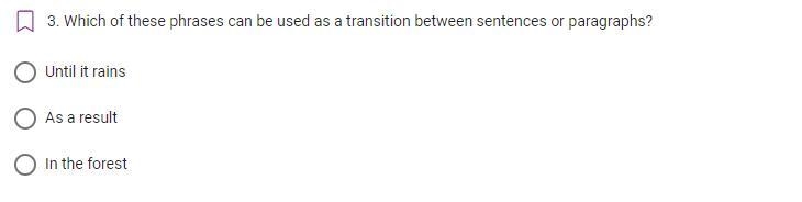 Which of these phrases can be used as a transition between sentences or paragraphs-example-1