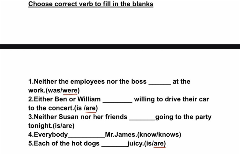 Choose correct verb to fill in the blanks-example-1