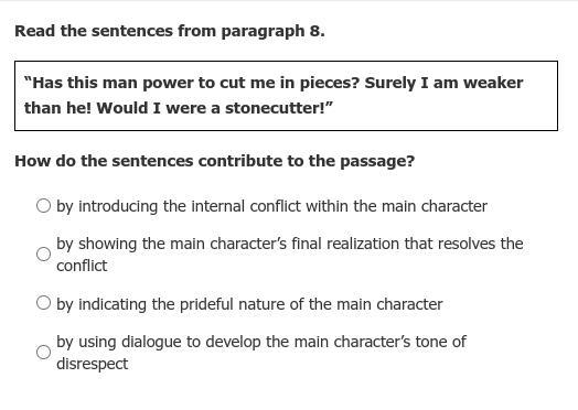 How do the sentences contribute to the passage?-example-1