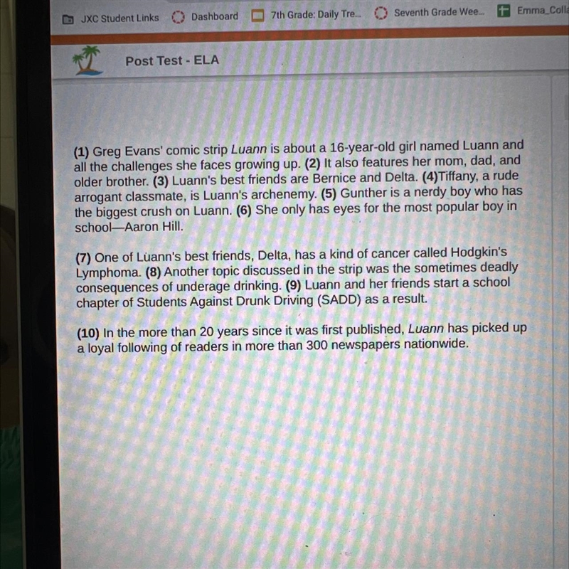 What, if anything, is wrong with the capitalization in sentence 9? A. "chapter-example-1