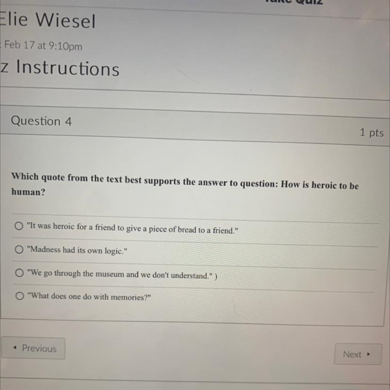 Which quote from the text best supports the answer to question: How is heroic to be-example-1