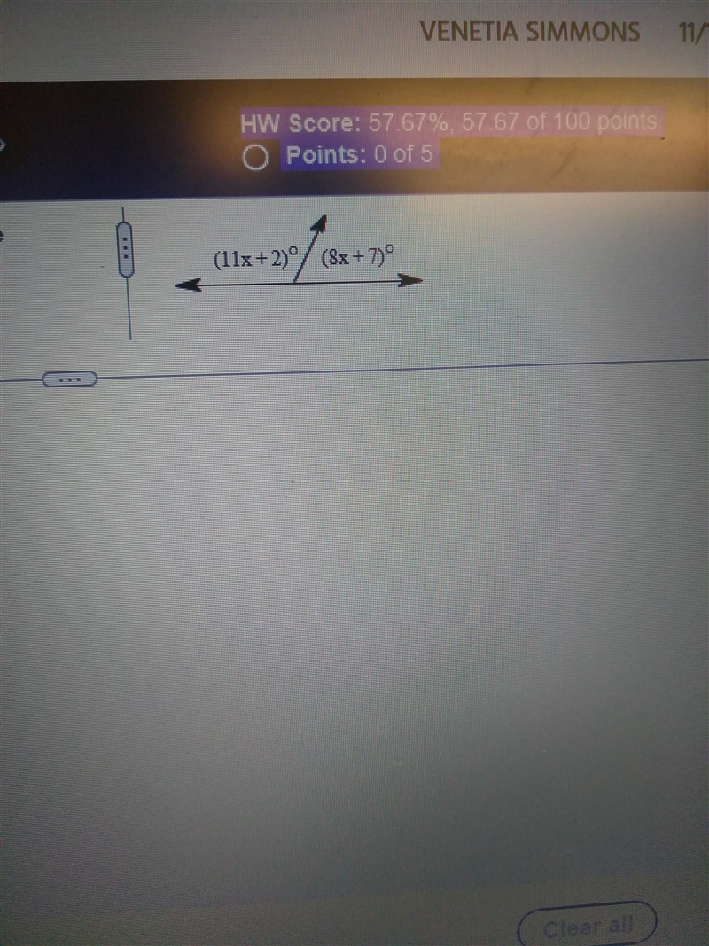 Two angles whose sum is 180 degrees are supplementary angles find the measure of the-example-1