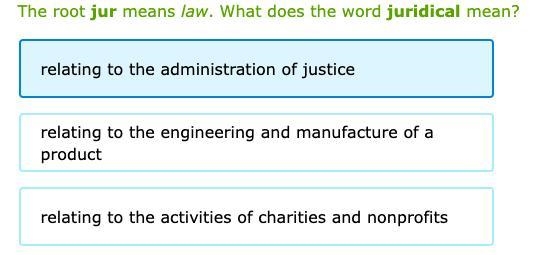 What does the word juridical mean?-example-1