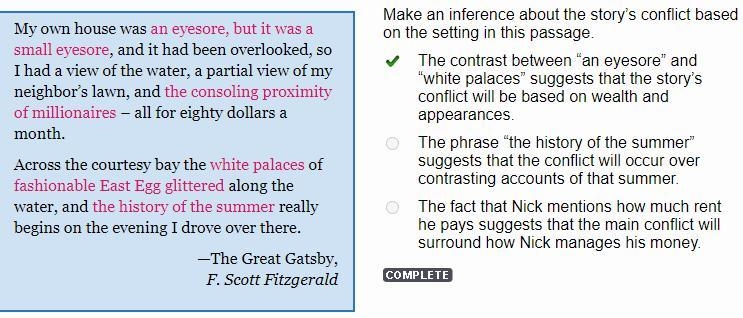 Make an inference about the story’s conflict based on the setting in this passage-example-1