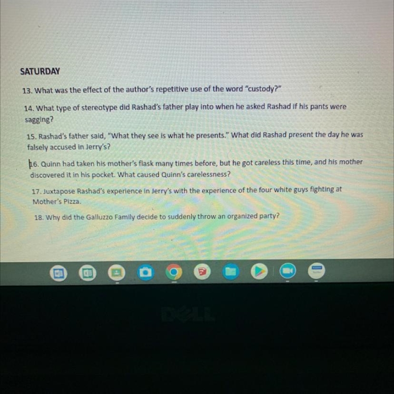 13. What was the effect of the author’s repetitive use of the word ‘’custody?’’-example-1