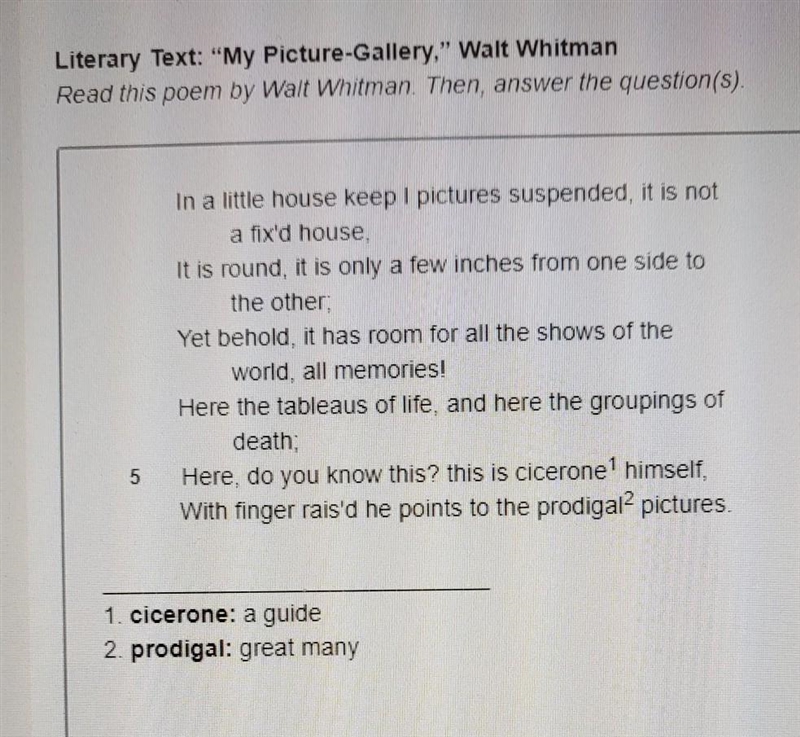 What two dissimilar things is Whitman comparing when he uses the metaphor of &quot-example-1