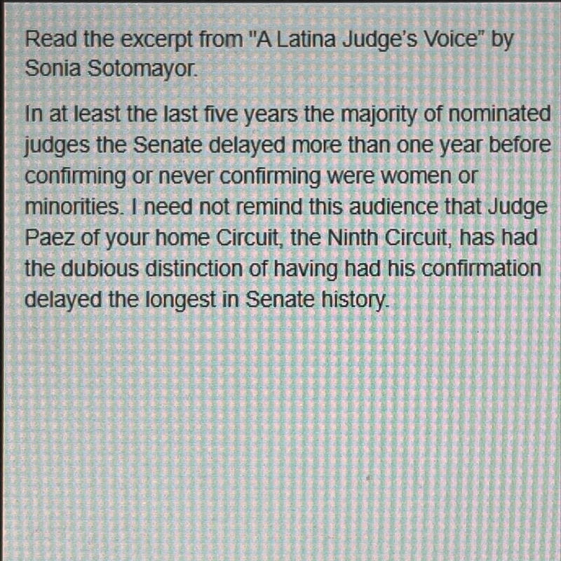 Which rhetorical device does Sotomayor use to show that there is a need for more equality-example-1