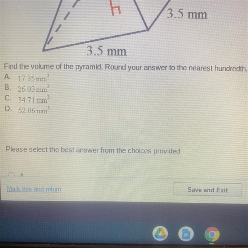 Find the volume of the pyramid round your answer to the nearest hundredth-example-1