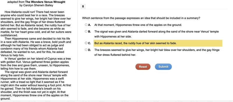 Which sentence from the passage expresses an idea that should be included in a summary-example-1