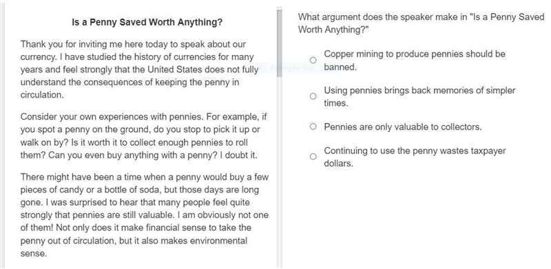 What argument does the speaker make:-example-1