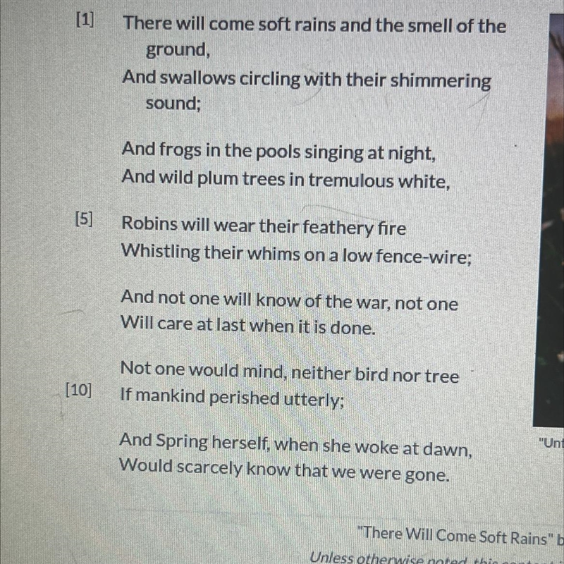 Which of the following best describes the setting of the poem? A. The poem is set-example-1