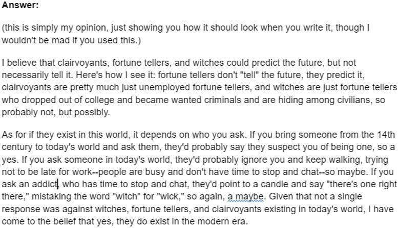 Clairvoyants, fortune tellers, witches- Do you think they can really tell the future-example-1