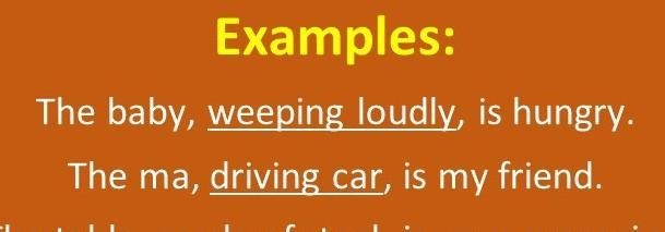 Your phrase is the "Participle Phrase". Define it and give two examples-example-1