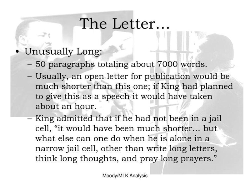 Read the excerpts from Dr. King's "Letter from Birmingham Jail" and answer-example-1